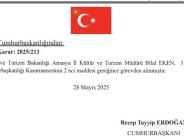 Bilal Eken, Amasya İl Kültür Müdürü Görevinden Alındı